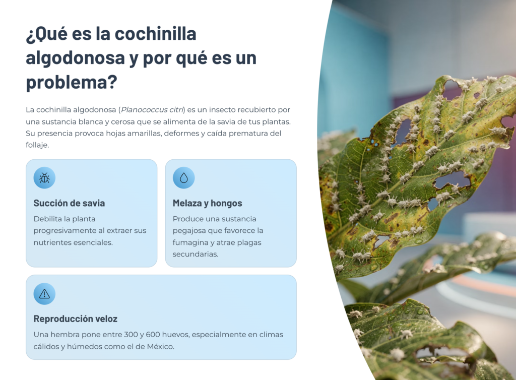 Que es la Cochinilla algodonosa en plantas